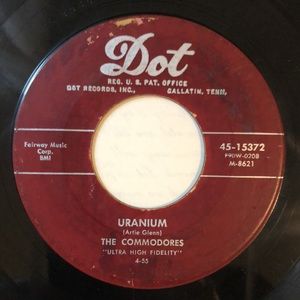 The Commodores Uranium/Riding On A Train Vinyl 45 Record '55
